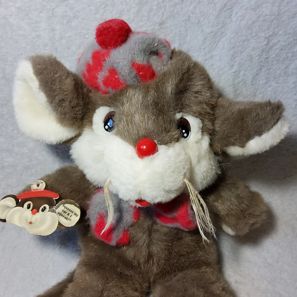 Vintage 1987 Lil' Tweaks Christmas Mouse Commonwealth Plush Target Exclusive 10